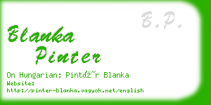 blanka pinter business card